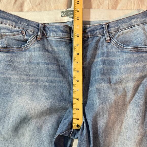 Wit & Wisdom Women's sz 18 Plus Size 'Ab'Solution Fray Hem Kick Flare Jeans - Picture 9 of 10